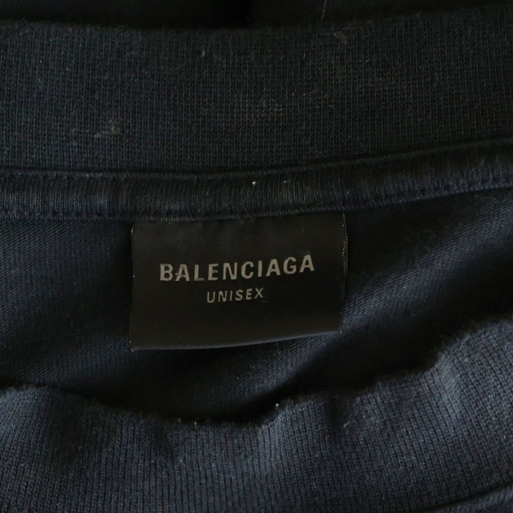 Balenciaga Skater Oversized T-Shirt Crushed Patch Destroyed Crew Neck Short — view 7