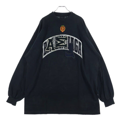 Balenciaga Skater Oversized T-Shirt Crushed Patch Destroyed Crew Neck Short