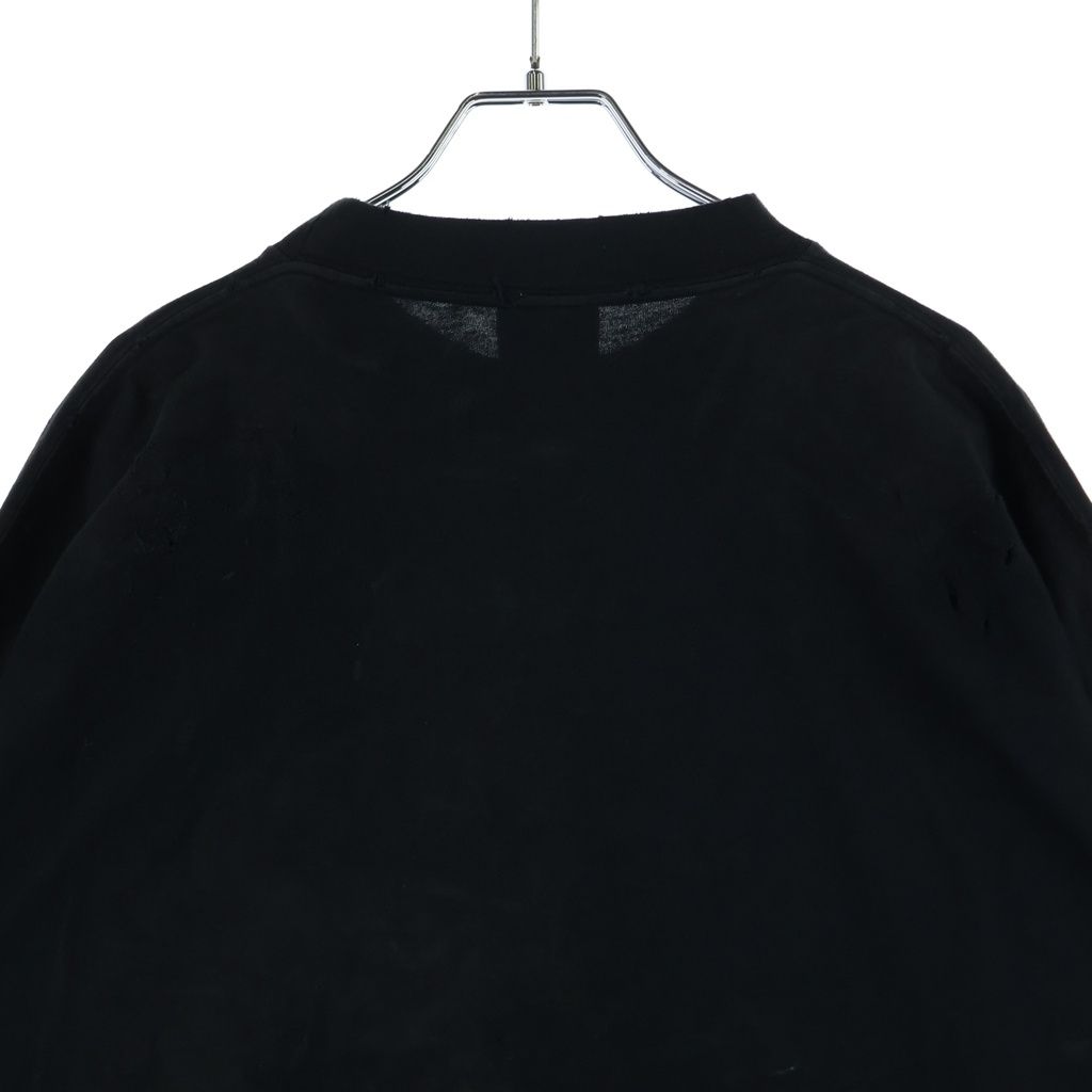 Balenciaga Skater Oversized T-Shirt Crushed Patch Destroyed Crew Neck Short — view 4