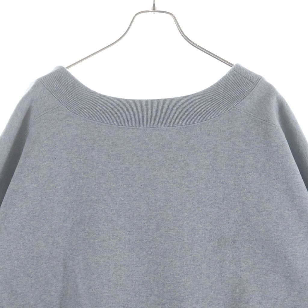 Balenciaga Reverse Crew Neck Long Sleeve Sweatshirt Gray — view 3