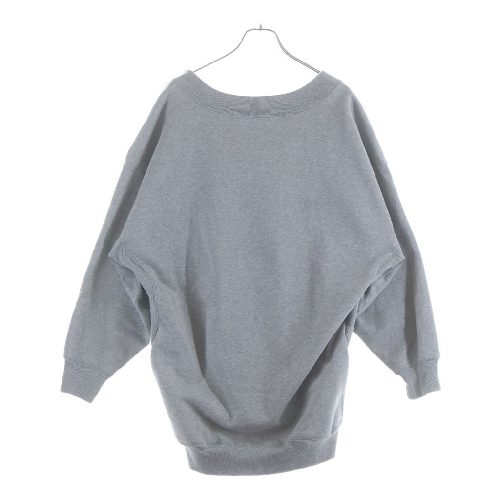 Balenciaga Reverse Crew Neck Long Sleeve Sweatshirt Gray — view 2