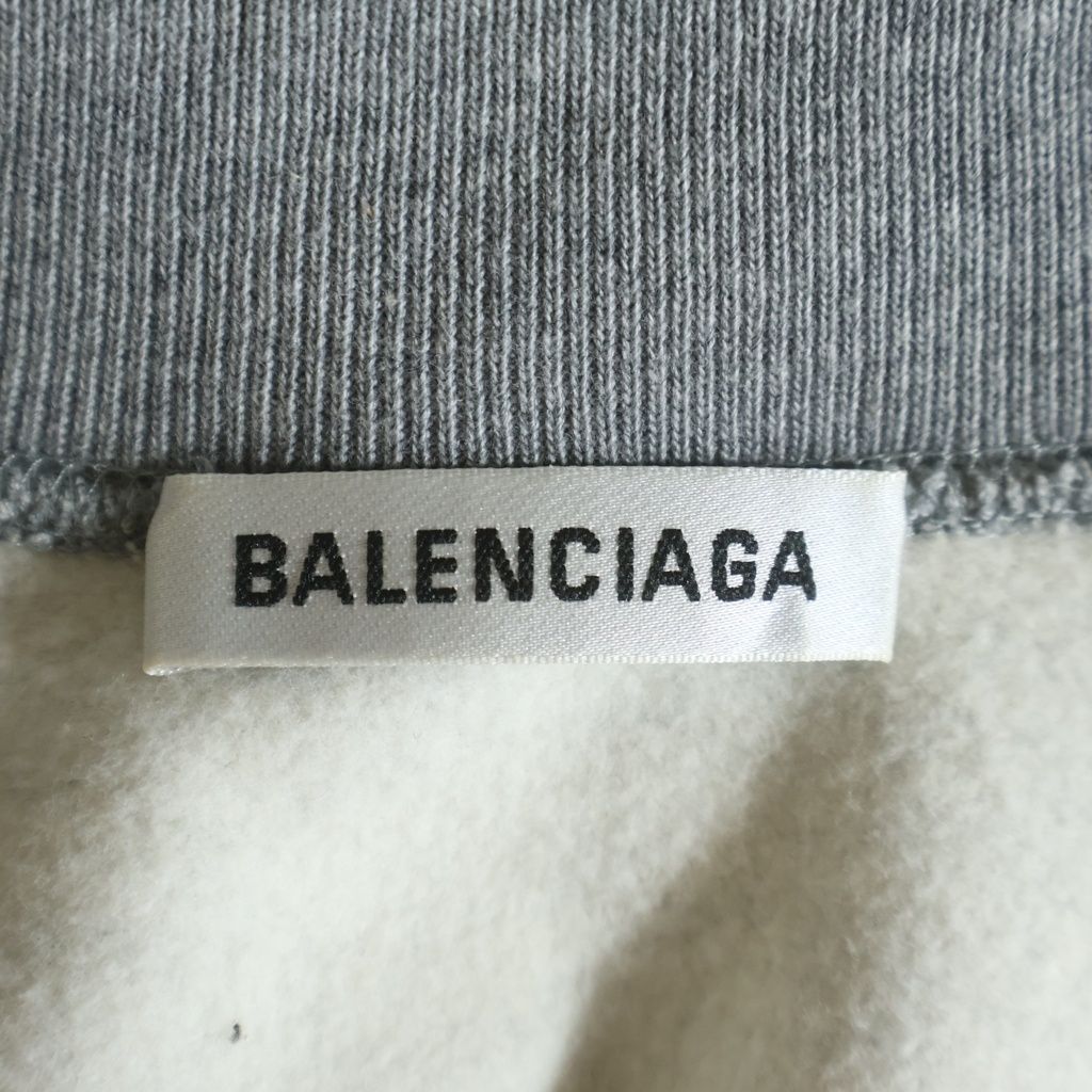 Balenciaga Reverse Crew Neck Long Sleeve Sweatshirt Gray — view 6