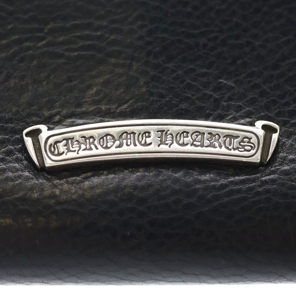 Chrome Hearts Judy Cross Ball Button Leather Wallet Black — view 6
