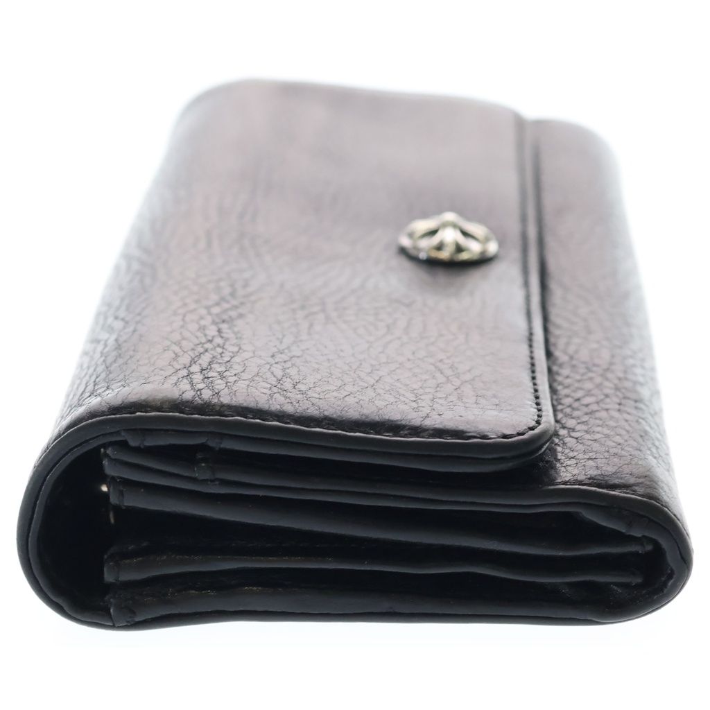 Chrome Hearts Judy Cross Ball Button Leather Wallet Black — view 3
