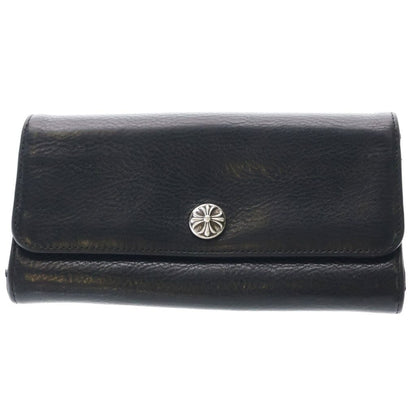 Chrome Hearts Judy Cross Ball Button Leather Wallet Black