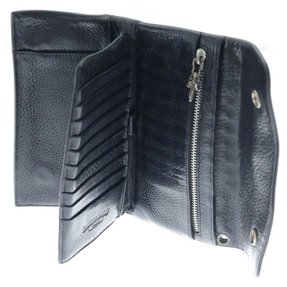 Chrome Hearts Wave Leather Wallet Black — view 4