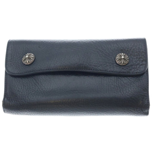 Chrome Hearts Wave Leather Wallet Black