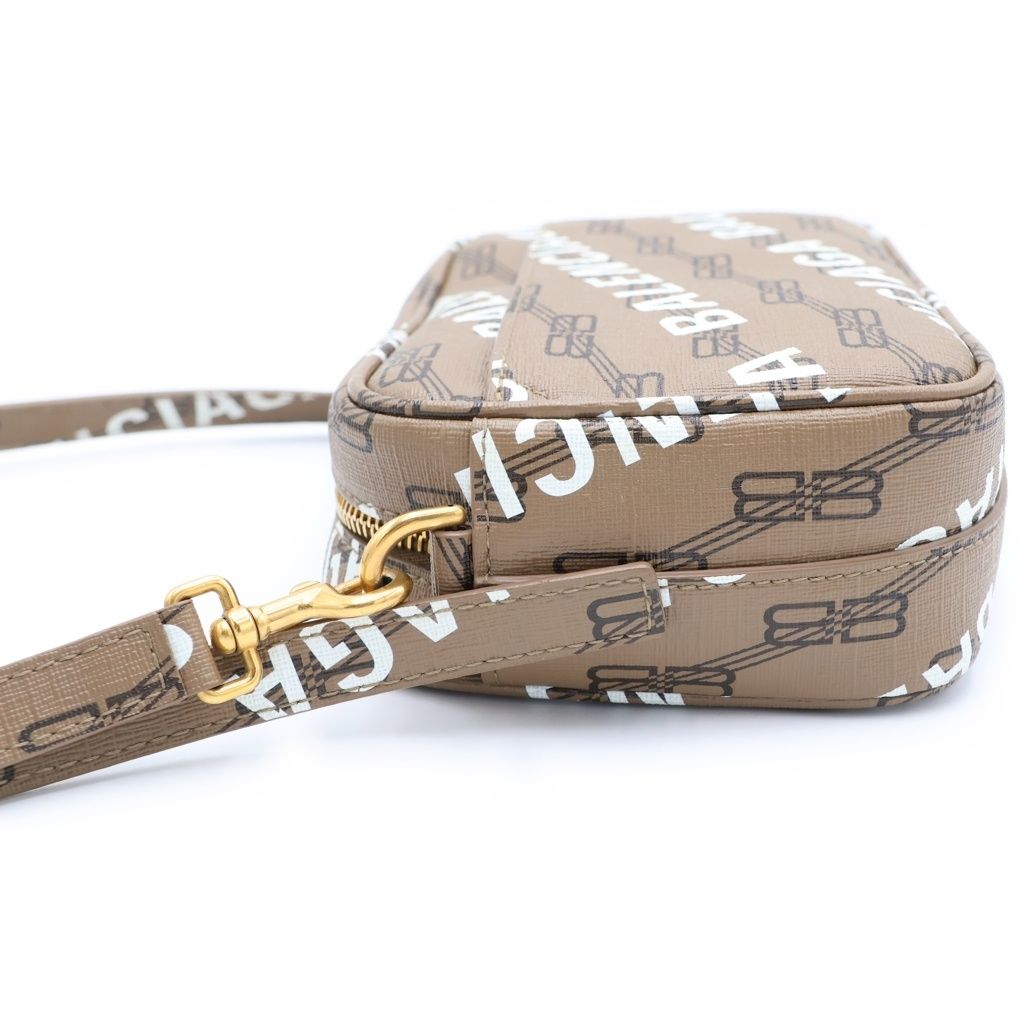 Balenciaga Signature Camera Bag BB Monogram BB All Over Pattern Leather — view 3