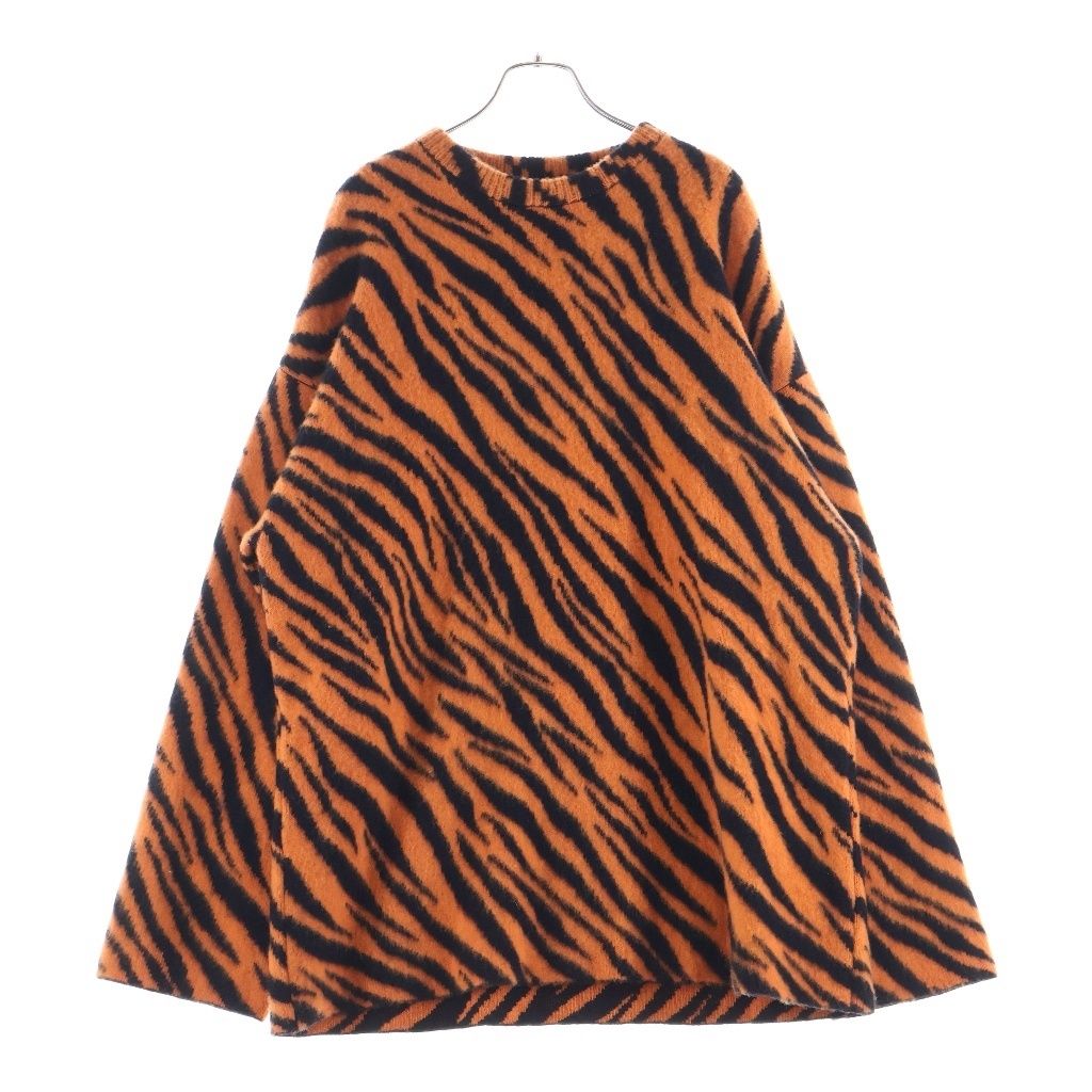 Balenciaga Year of the Tiger Pattern Knit Sweater Orange Black