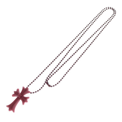 Chrome Hearts Rubber CH Crs Sml Small CH Cross Necklace Silicone Bordeaux — view 2