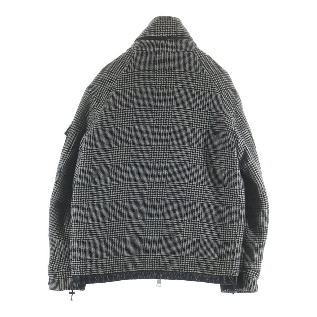 Moncler Blin Bling Glen Plaid Down Jacket Gray — view 2