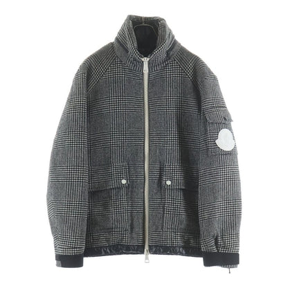 Moncler Blin Bling Glen Plaid Down Jacket Gray