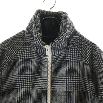 Moncler Blin Bling Glen Plaid Down Jacket Gray — view 3