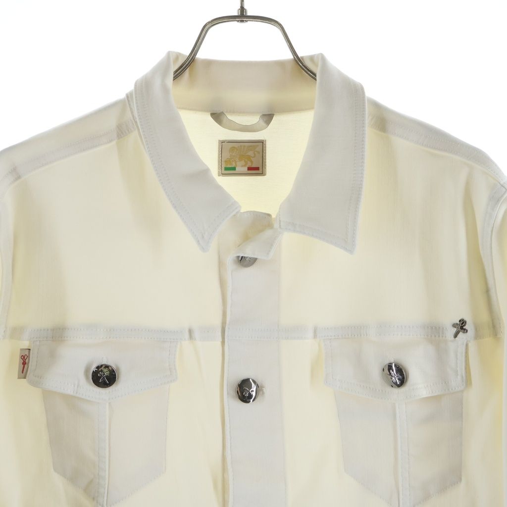 Hermes Tramarossa Denim Trucker Jacket White — view 3