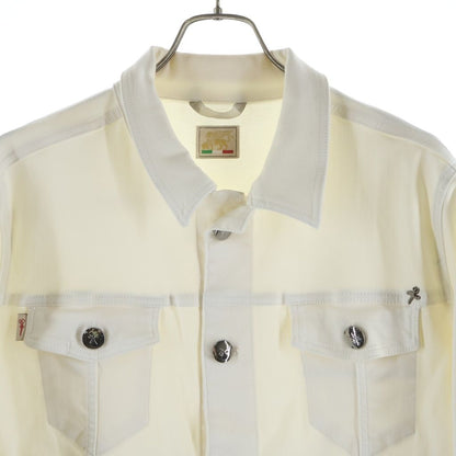 Hermes Tramarossa Denim Trucker Jacket White — view 3