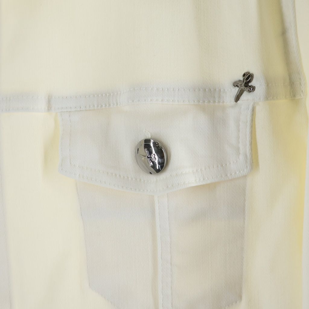 Hermes Tramarossa Denim Trucker Jacket White — view 5