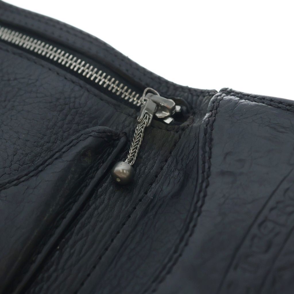 Chrome Hearts 3 Fold Cross Ball Leather Wallet Black — view 5