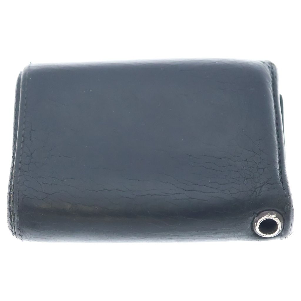 Chrome Hearts 3 Fold Cross Ball Leather Wallet Black — view 2