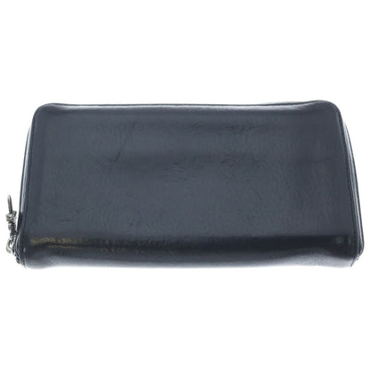Chrome Hearts Rec Zip Plane Plain Round Zip Leather Wallet Black — view 2