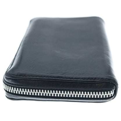 Chrome Hearts Rec Zip Plane Plain Round Zip Leather Wallet Black — view 3