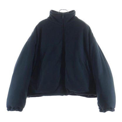 Balenciaga Reversible Puffer BB Embroidery Logo Fleece Jacket Navy