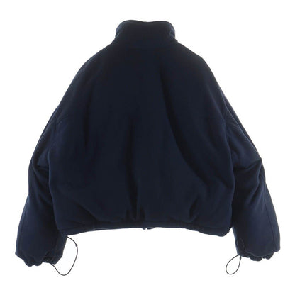 Balenciaga Reversible Puffer BB Embroidery Logo Fleece Jacket Navy — view 4