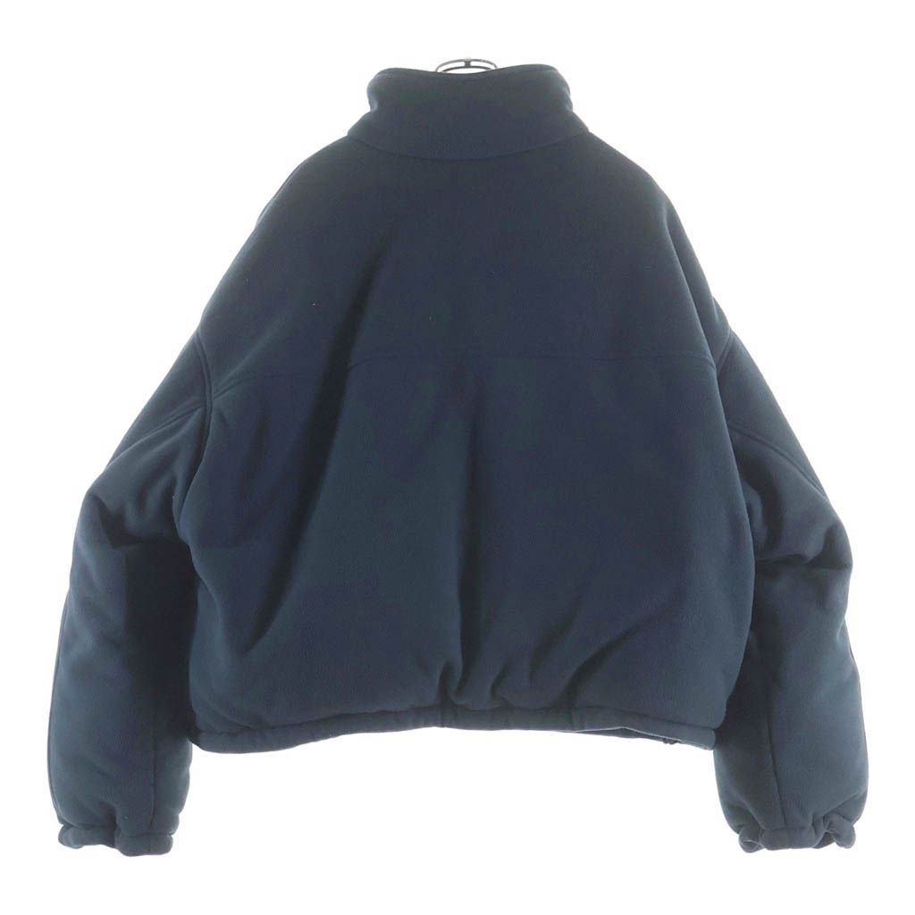 Balenciaga Reversible Puffer BB Embroidery Logo Fleece Jacket Navy — view 2
