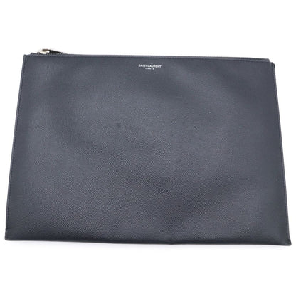 Saint Laurent Paris Clutch Case Pouch Leather Black