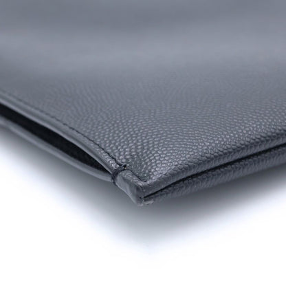Saint Laurent Paris Clutch Case Pouch Leather Black — view 6