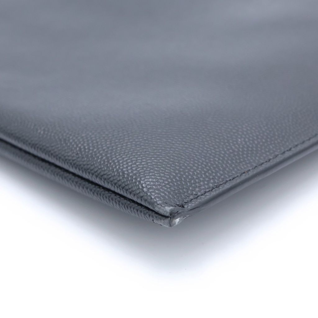 Saint Laurent Paris Clutch Case Pouch Leather Black — view 5