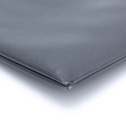 Saint Laurent Paris Clutch Case Pouch Leather Black — view 5