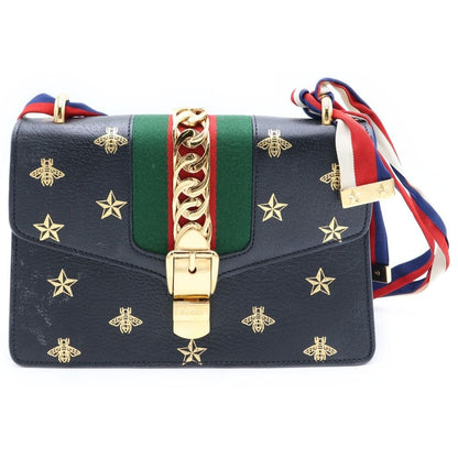 Gucci Sherry Line Sylvie Shoulder Bag Black