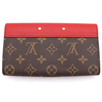 Louis Vuitton Monogram Portefeuille Pallas Brown Red Wallet — view 2
