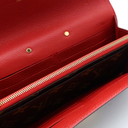 Louis Vuitton Monogram Portefeuille Pallas Brown Red Wallet — view 4