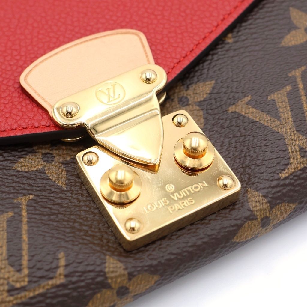 Louis Vuitton Monogram Portefeuille Pallas Brown Red Wallet — view 5