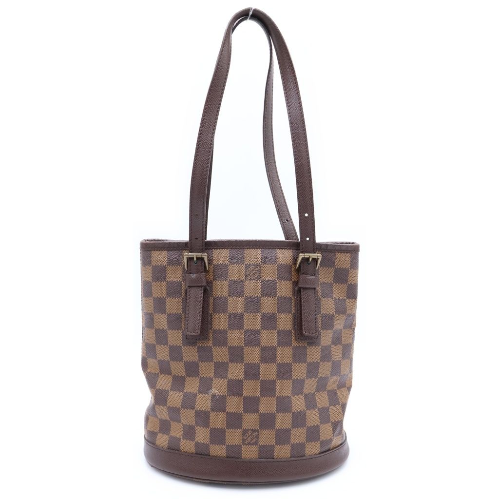 Louis Vuitton Marais Bucket Shoulder Bag Tote Damier Brown Pouch Out of Stock — view 2