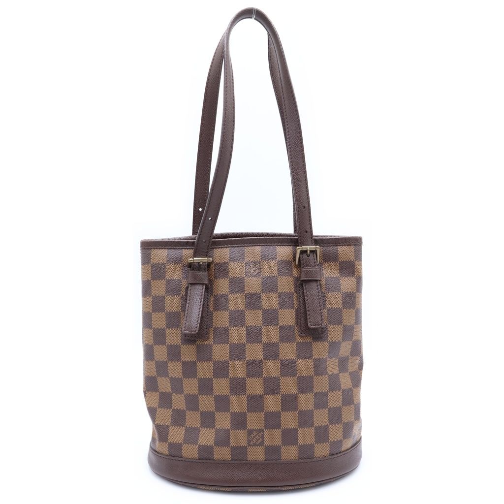 Louis Vuitton Marais Bucket Shoulder Bag Tote Damier Brown Pouch Out of Stock