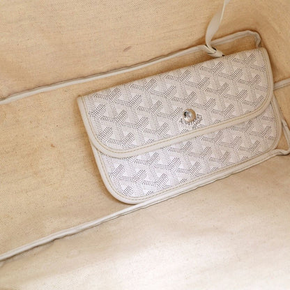Goyard Saint Louis PM Tote White Leather — view 4