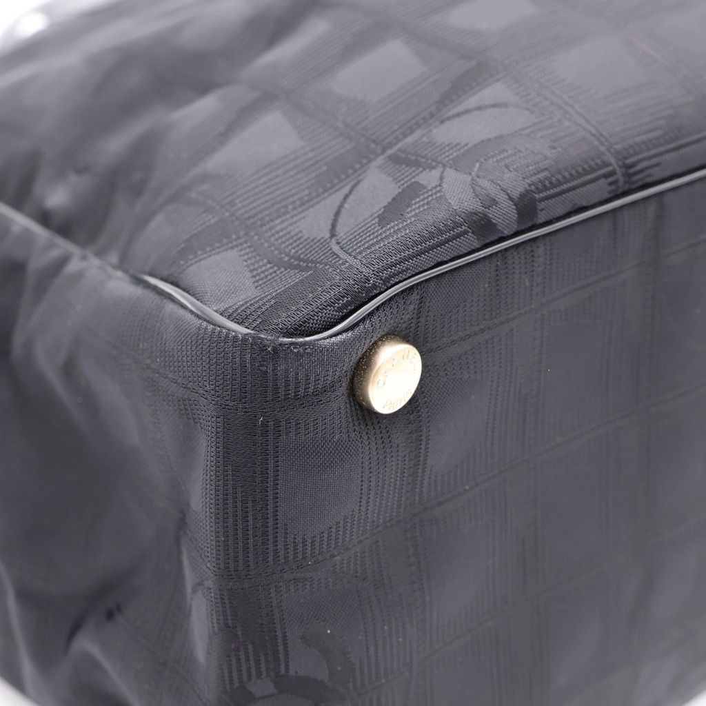 Chanel New Travel Line Tote Black Nylon Leather — view 6