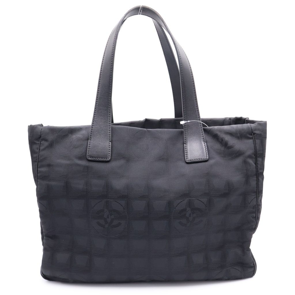 Chanel New Travel Line Tote Black Nylon Leather — view 2