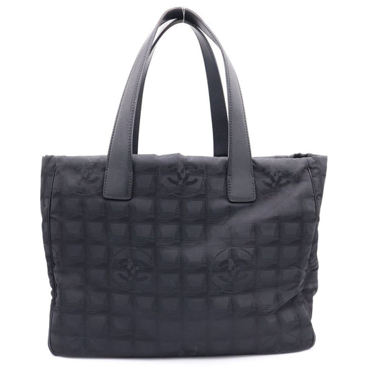 Chanel New Travel Line Tote Black Nylon Leather