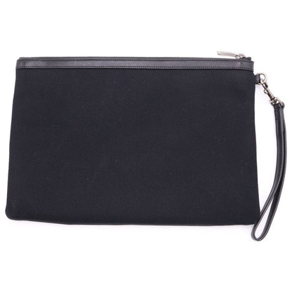 Saint Laurent Paris Clutch Canvas Fabric Black — view 2