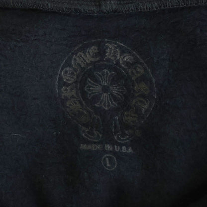 Chrome Hearts Vertical Logo Zip Up Hoodie Black — view 7