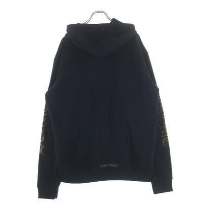 Chrome Hearts Vertical Logo Zip Up Hoodie Black — view 2