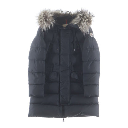 Moncler Aphroti Afroti Furred Down Jacket Long Coat Black