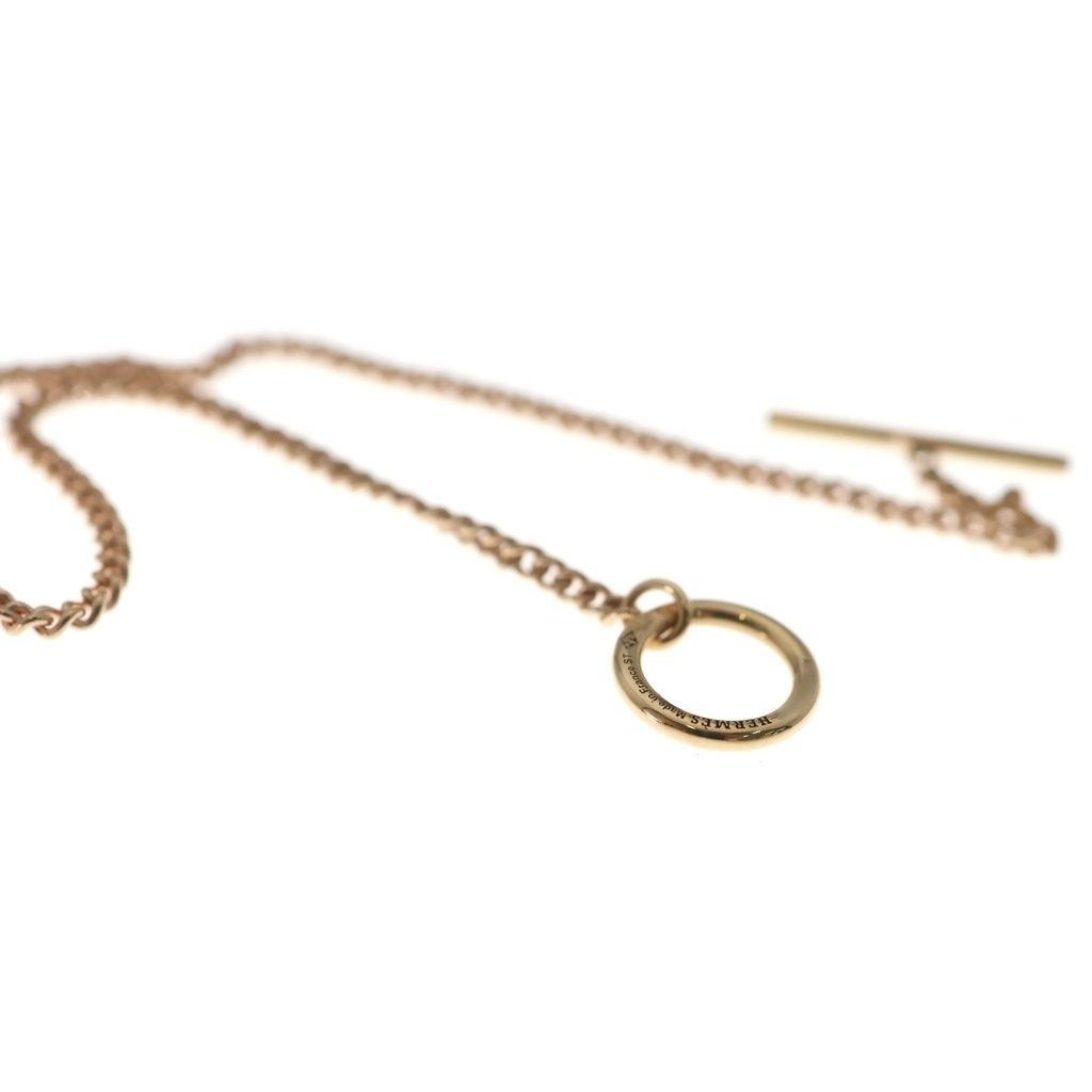 Hermes Echappee Necklace Pendant Chain Pink Gold PG — view 3