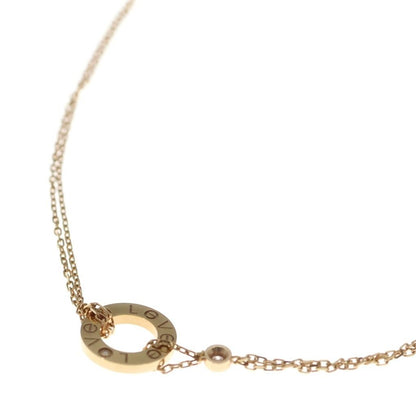 Cartier Love Circle Necklace Pendant Chain Diamond Gold