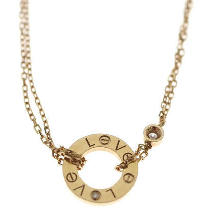 Cartier Love Circle Necklace Pendant Chain Diamond Gold — view 3