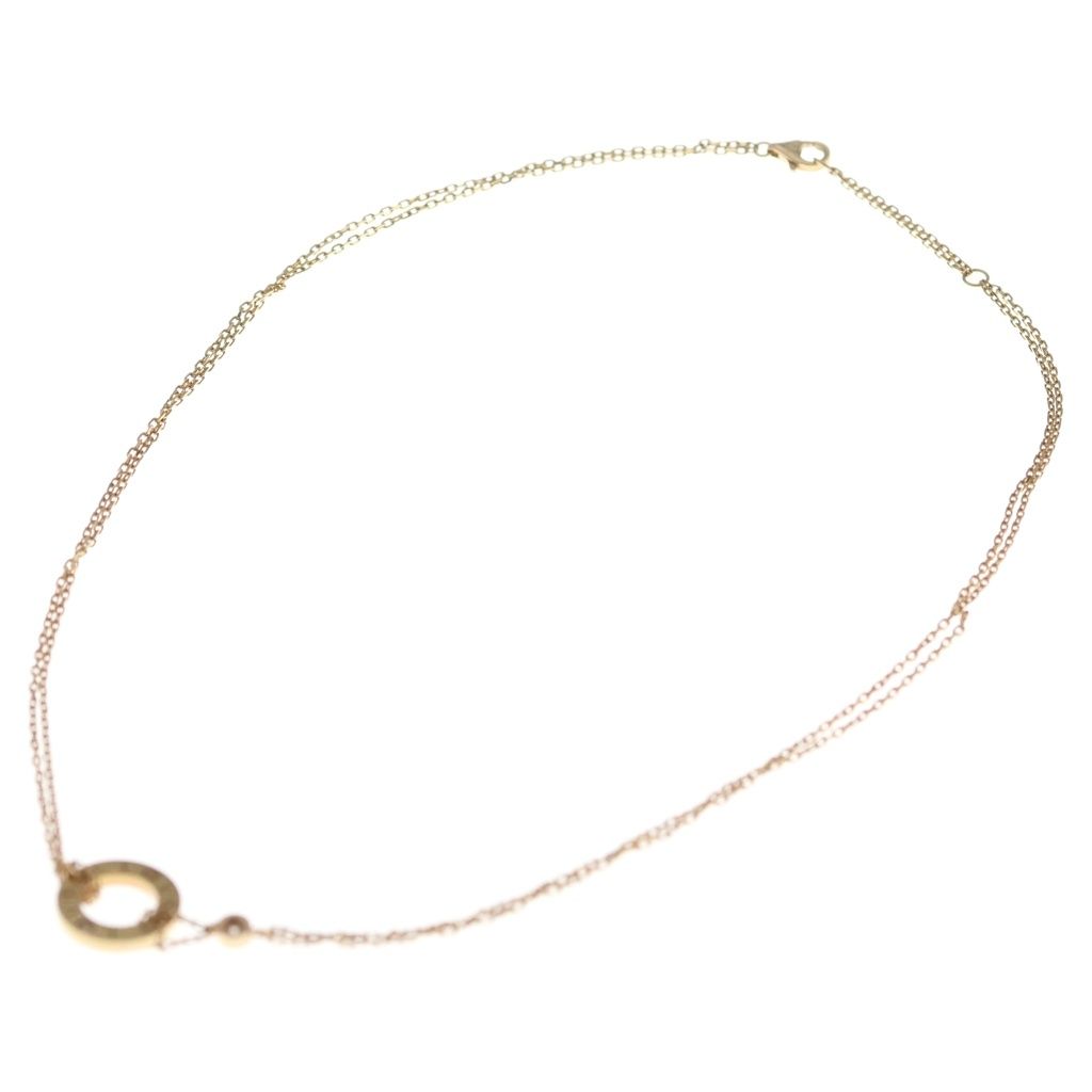Cartier Love Circle Necklace Pendant Chain Diamond Gold — view 2
