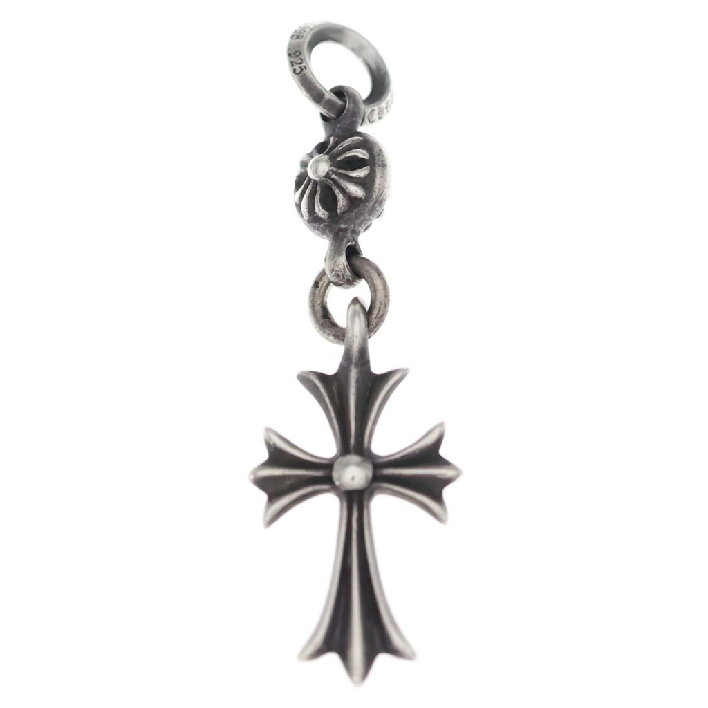 Chrome Hearts Tny CH Crs 1 Ball Tiny CH Cross Charm Pendant Top Silver